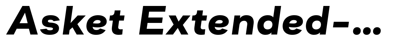 Asket Extended-Bold Italic